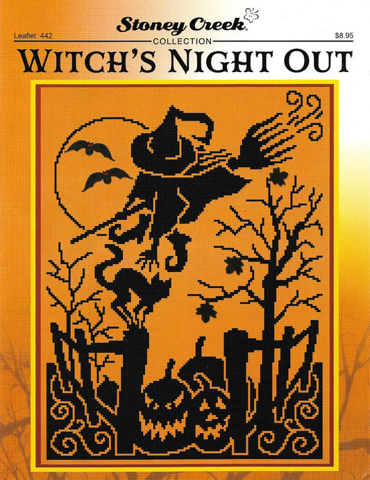 Stoney Creek Witch's Night Out LFT442 halloween cross stitch pattern