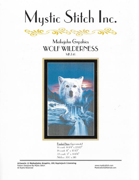 Mystic Stitch Wolf Wilderness cross stitch pattern