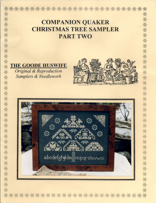 Goode Huswife Companion Quaker Christmas Tree Sampler Part two cross stitch pattern