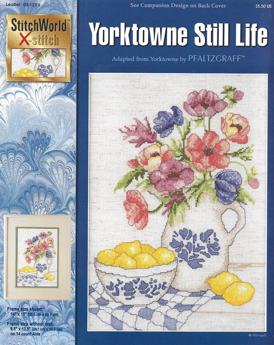 Stitchworld X-Stitch Yorktowne Still Life 03-123L flower cross stitch pattern