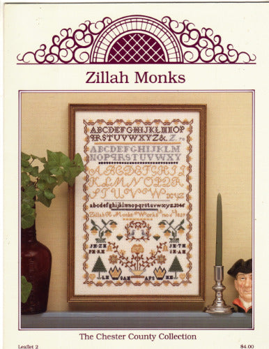 Jus CrossStitch Zillah Monks Sampler cross stitch pattern
